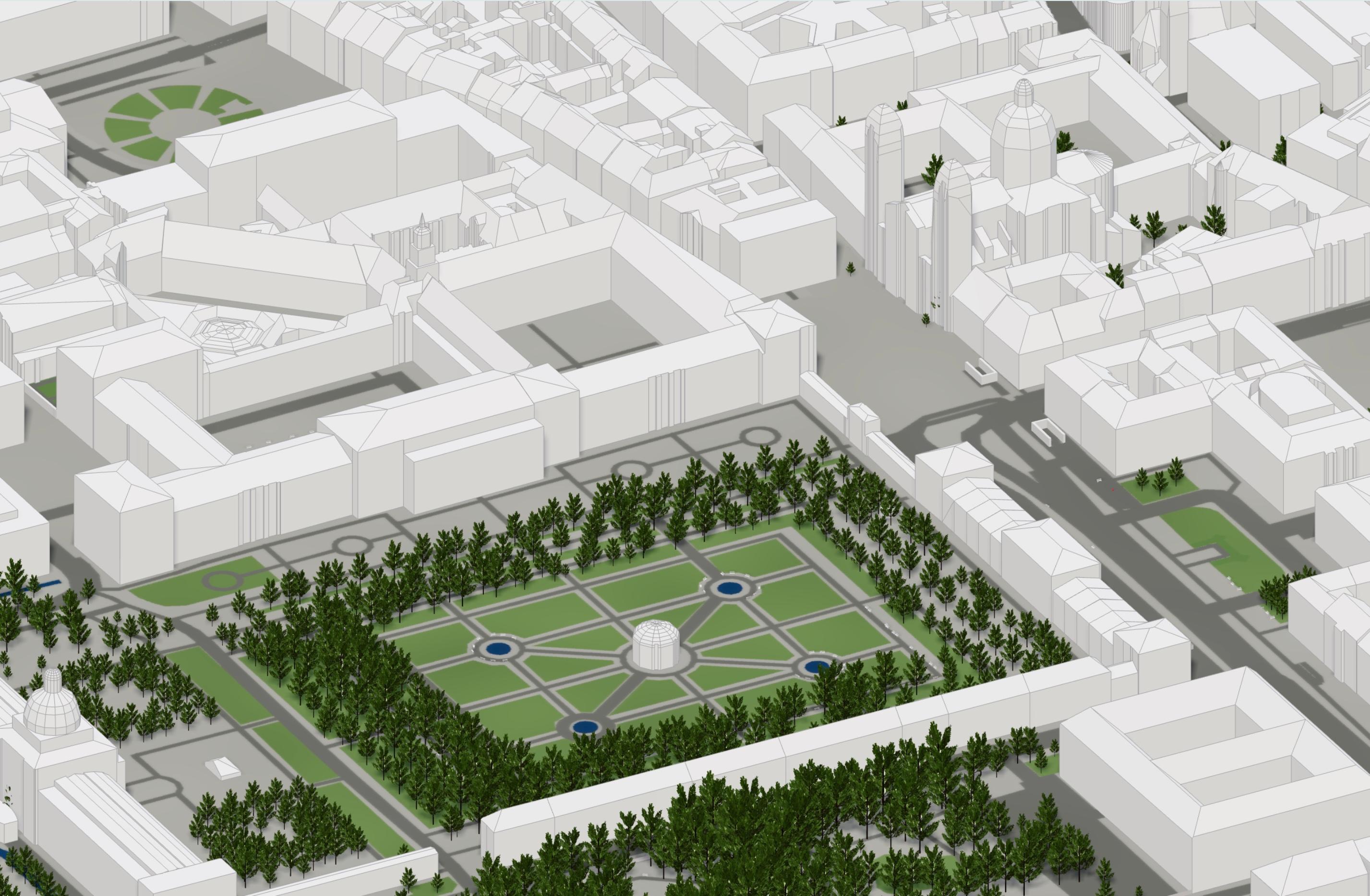3D city model render of Germany