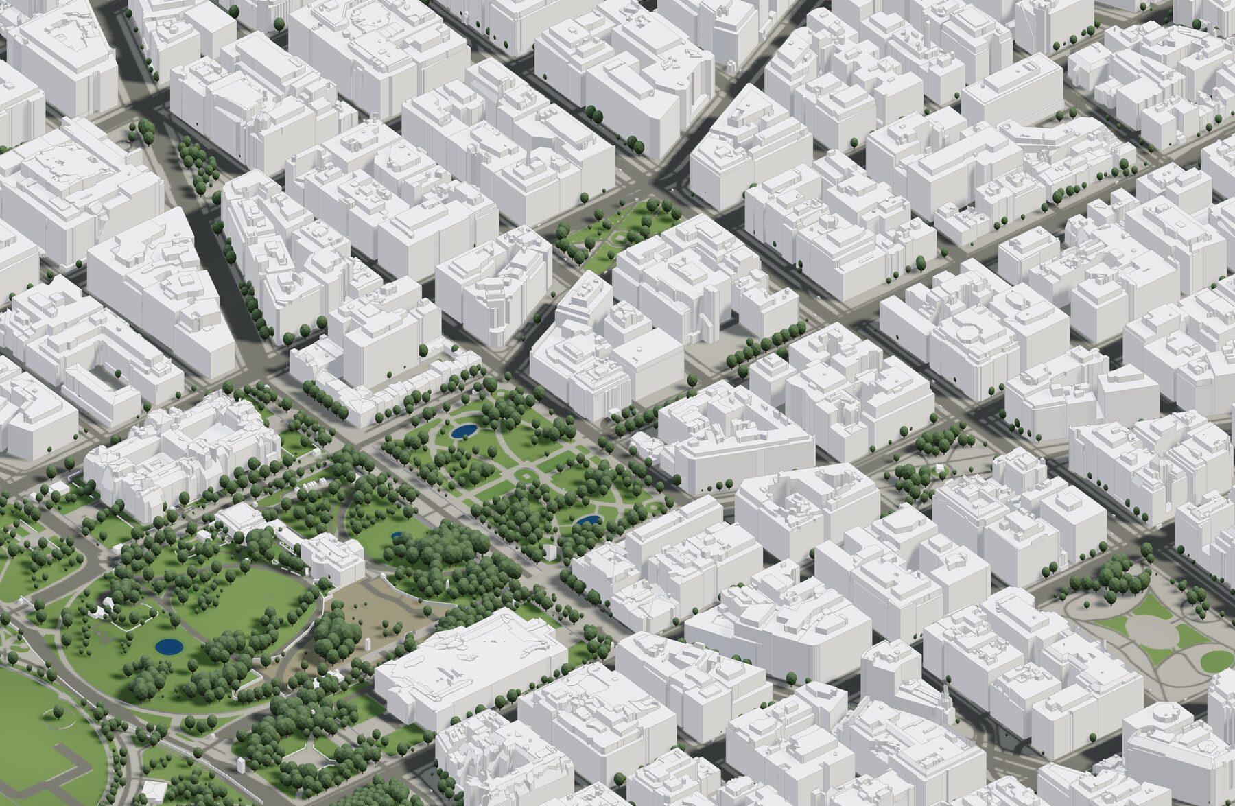 High-fidelity 3D city model from Cityweft's upcoming United States dataset