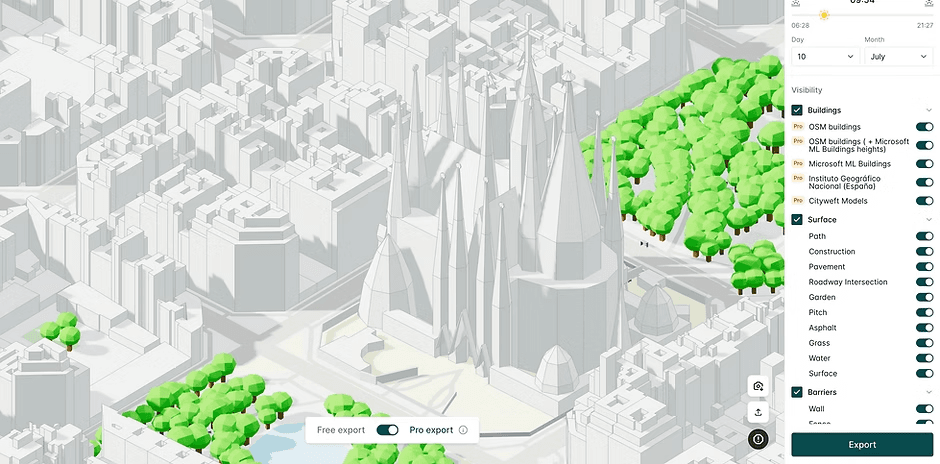A Cityweft 3D site model in the live platform viewer