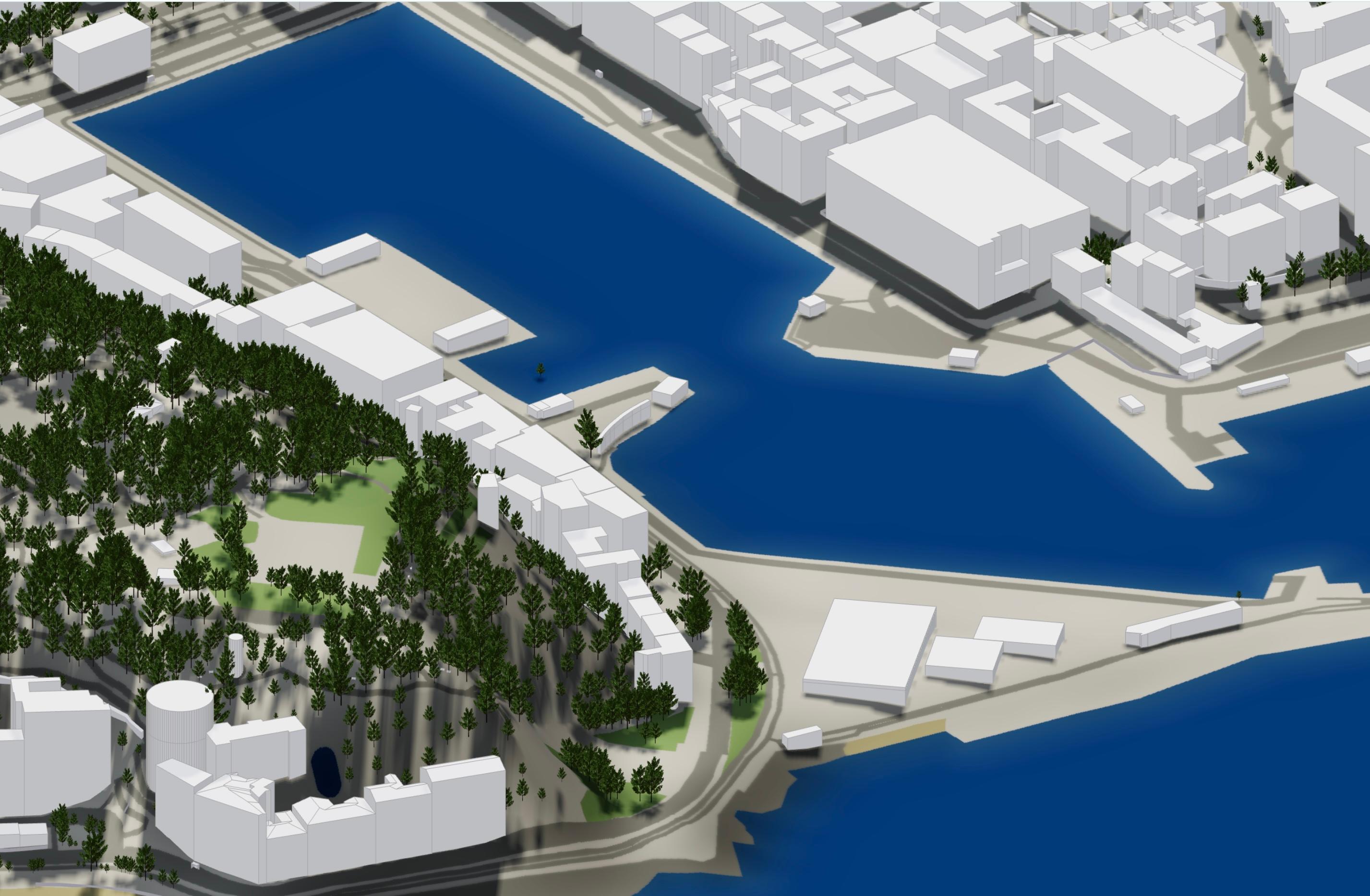 3D city model render of France