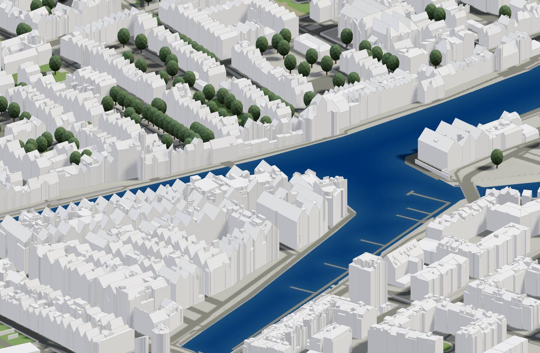 3D city model render of Poland